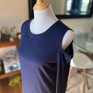 Blue bare shoulder michael Kors long sleeved shirt